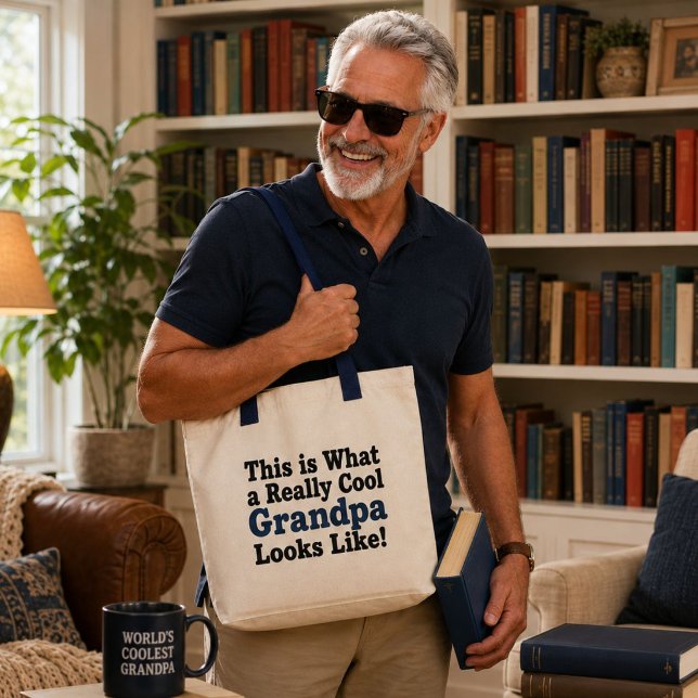 Personalized Really Cool Grandpa Looks Like Tote Bag (Creator Uploaded)