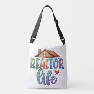 Personalized Realtor Life Real Estate Business Crossbody Bag