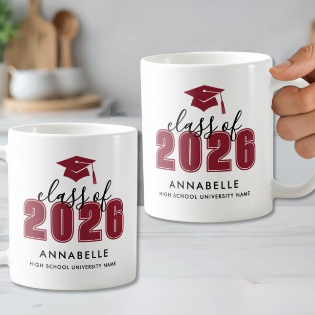 Personalized Red Graduation Coffee Mug (Personalized Red Graduation Coffee Mug)