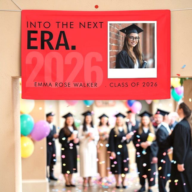 Personalized Red Graduation Photo Banner 2026 (Creator Uploaded)