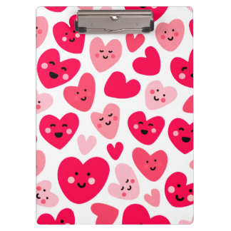 Personalized Red Heart Happy Valentine’s Day Lover Clipboard
