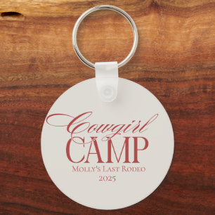 Personalized Red Howdy Partner Bachelorette Key Ring