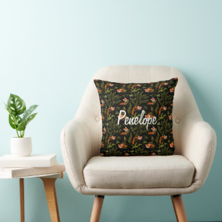 Personalized Red Panda Nursery Decor Cute Woodland Cushion