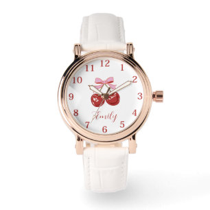 Personalized Red Pink Name Watch