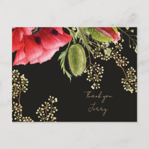 Personalized Red Poppy Postcard