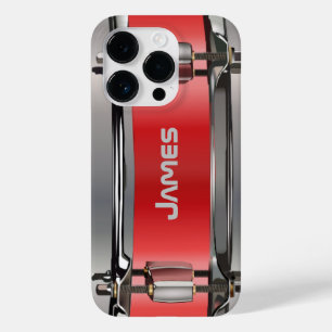 Personalized Red Snare Drum Case-Mate iPhone 14 Pro Case