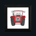 Personalized Red Tractor Country Wedding Gift Gift Box<br><div class="desc">A tractor country farm wedding gift which can be personalized.
If you would like to change the size or font please click on the edit button to customize further.
The bunting in the tractor is in a subtle cream and white.</div>