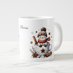 Personalized Reindeer Christmas Mug - Custom Name