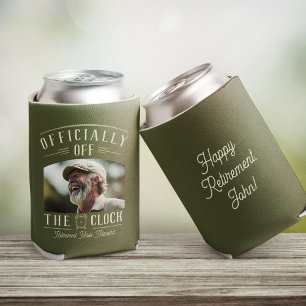 Personalized Retiree Party Favor Retirement Photo Can Cooler