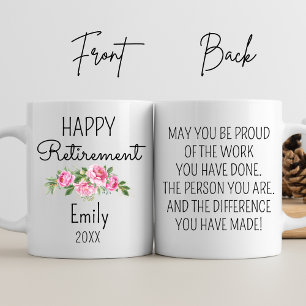 Personalized Retirement Gift for Women Nurse Mom Coffee Mug