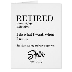 Personalized Retirement Gift – Retired Definition