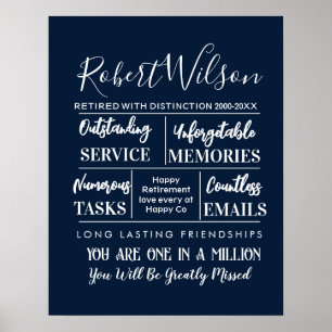 Personalized Retirement Poster Print