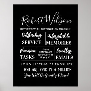 Personalized Retirement Poster Print