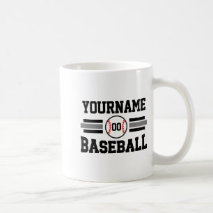 Personalized Retro Baseball Player Name Team T Shi Coffee Mug