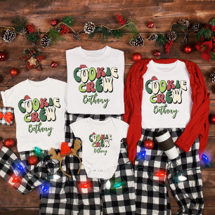 Personalized Retro Cookie Crew Christmas Matching T-Shirt