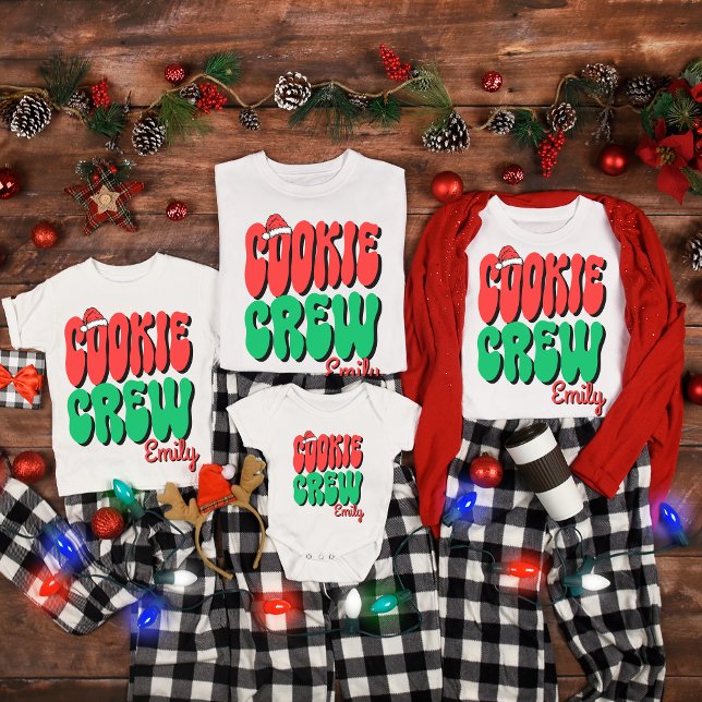 Personalized Retro Cookie Crew Christmas Matching T-Shirt (Creator Uploaded)