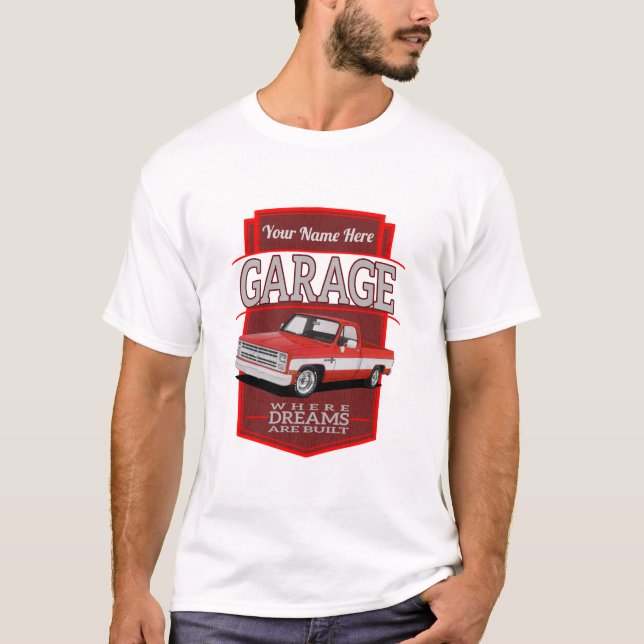 personalized retro garage c10 T-Shirt (Front)