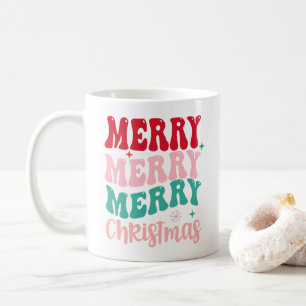 PERSONALIZED Retro Merry CHRISTMAS GIFT EVERYONE Coffee Mug
