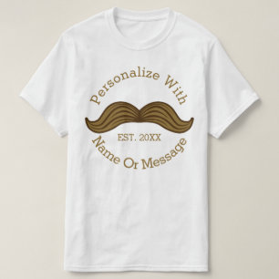 PERSONALIZED Retro Moustache T-Shirt