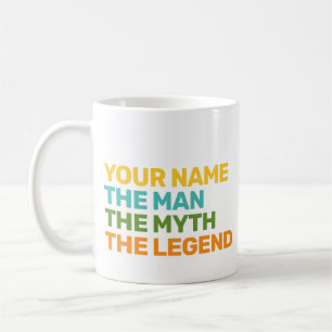 Personalized Retro Name The Man The Myth  Coffee Mug