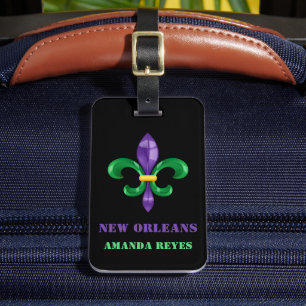 Personalized Retro New Orleans Luggage Tag
