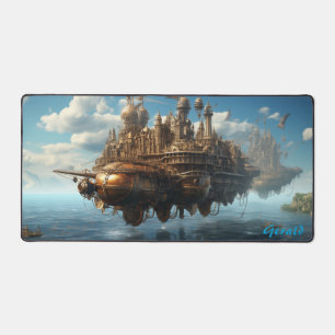 Personalized Retro Steampunk Castle Desk Mat