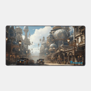 Personalized Retro Steampunk Street Desk Mat