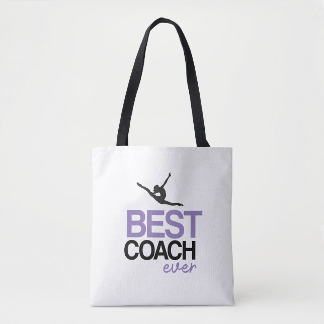 Personalized Rhythmic Gymnastics Coach Tote Bag (Front)