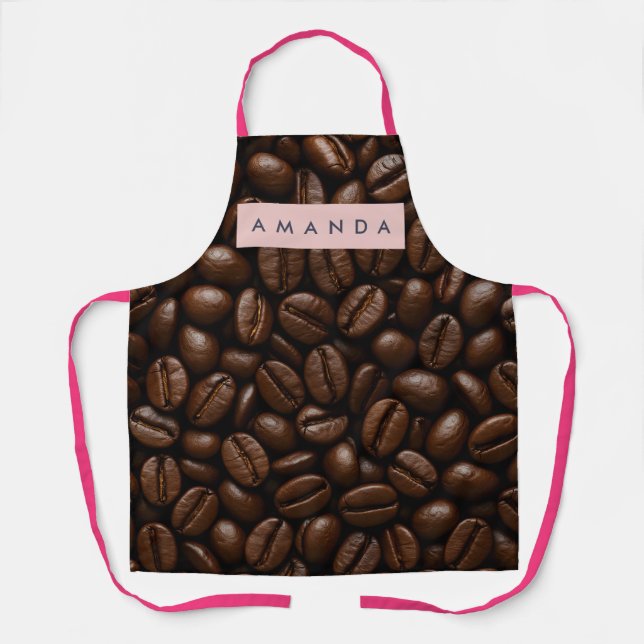 Personalized Roasted Coffee Beans  Apron (Front)