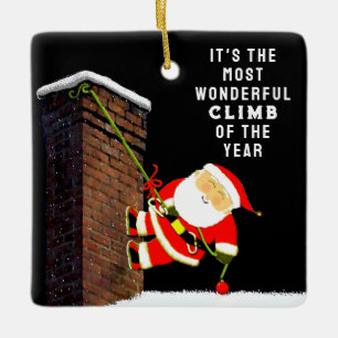 personalized rock climbing collectible ceramic ornament