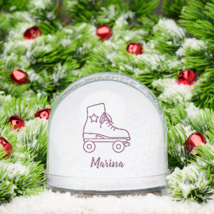 Personalized Roller Skate Snow Globe Gift for Girl