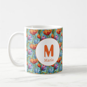 Personalized Romantic Spring Girly Flowers  Coffee Mug