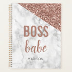 Personalized Rose Gold Glitter | Marble Boss Babe
