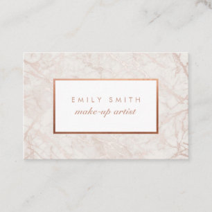 Personalized Rose Gold Marble Business Cards