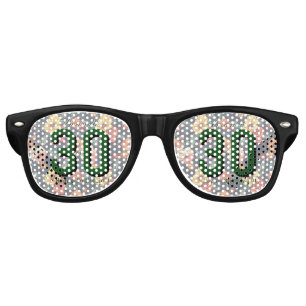 Personalized Rose Themed 70Th Birthday Retro Sunglasses