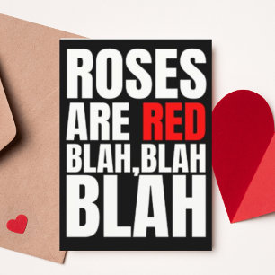 Personalized Roses Are Red Funny Anti Valentines  Holiday Card