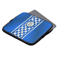 Personalized Royal Blue Checkered Racing Stripe