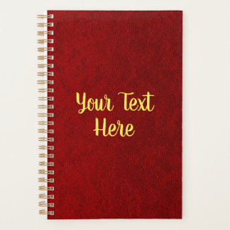 Personalized Royal Red Planner