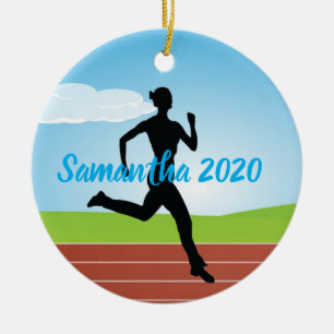 Personalized Running Jogging Design Ornament