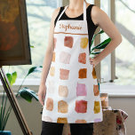 Personalized Rust Watercolor Artist Apron<br><div class="desc">This apron is decorated with a pattern of samples of watercolors in shades of rust and brown. Perfect for an artist or someone who enjoys painting. Personalize this apron with your name or monogram. Because we create our on art work you won’t find this exact design from other designers. Original...</div>