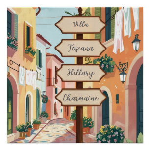 Personalized Rustic Signpost – Vintage Family Keep Poster