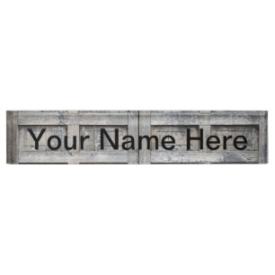 Personalized Rustic Wooden Framework Nameplate