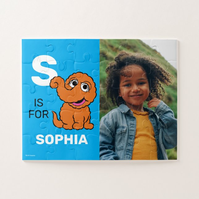 Personalized S is for Snuffleupagus | Photo Jigsaw Puzzle (Horizontal)