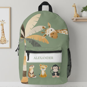 Personalized Safari Animals Backpack