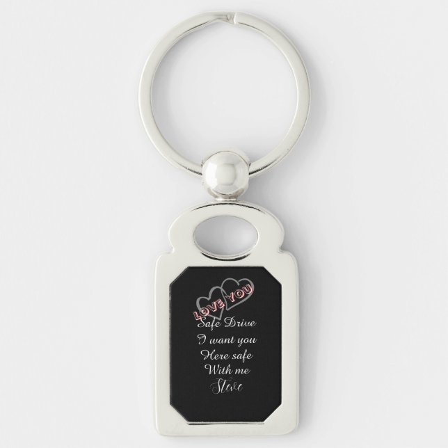 Personalized safe drive boyfriend Valentine's day  Key Ring (Front)