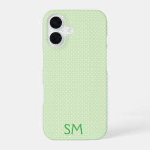Personalized Sage Green Polka Dot Phone Case