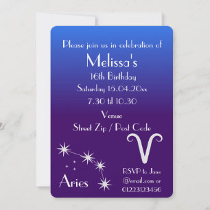 Personalized Sagittarius Zodiac Party Invitation