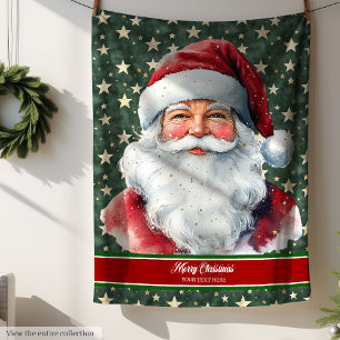 Personalized Santa Blanket with Monogram Text