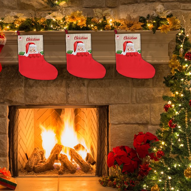 Personalized Santa Christmas Stocking with Custom  (Creator Uploaded)