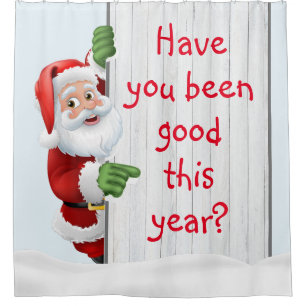 Personalized Santa in the Snow Shower Curtain
